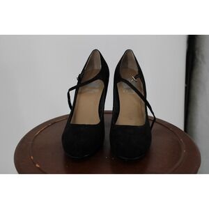 Crown Vintage Shoes Womens‎ Size 7 Block Heel Mary Jane Strap Pump Synthetic